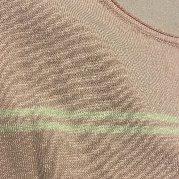 J. McLaughlin women’s‎ Lg. Modal blend SOFT L/S pink & cream stripe pullover top - Picture 7 of 11